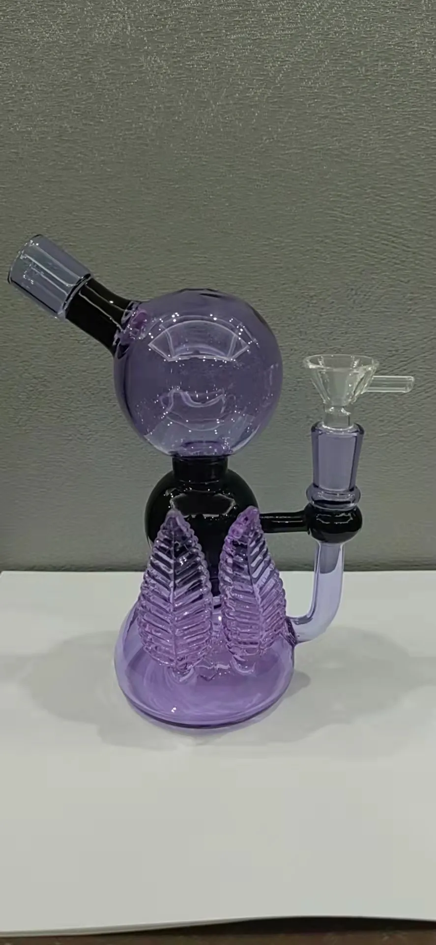 Chain ball hookah pipe, recycler, oil drilling tower pipe, ice trap, classic smoke; Gift: Horn bowl`Full height: 7.4 inches