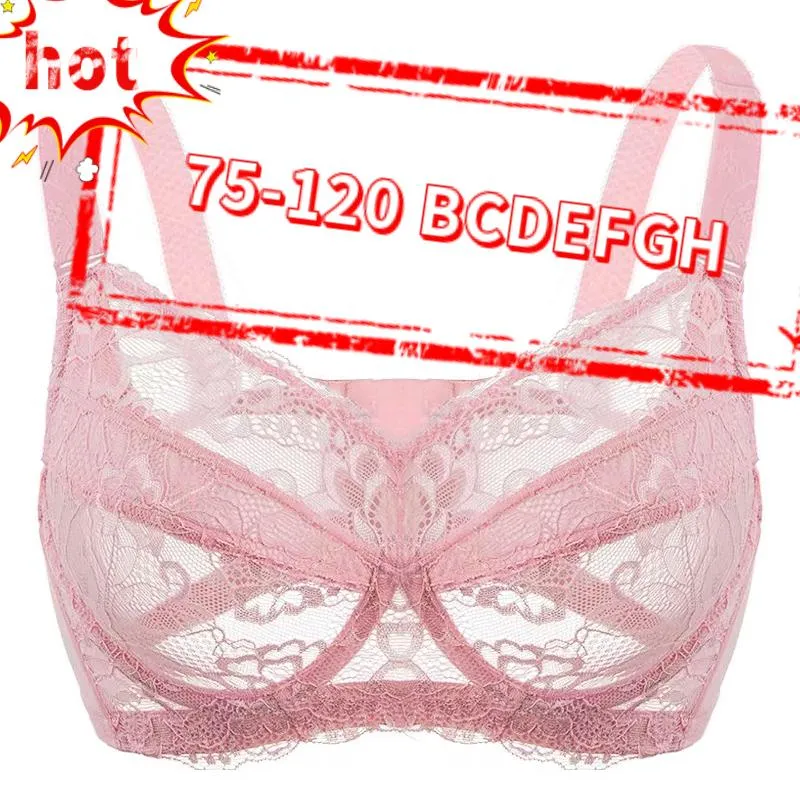 Bras feminina pura renda de arruel sutiã minimizador não formado lingerie de tamanho mais 75 80 85 90 95 100 105 110 115 120 b c d e f g h bhbras