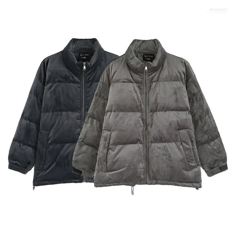 Зимняя куртка мужская длинная рукава на высокой улице Ретро Ретро свободно повседневное хлопок толстый теплый пальто t7211 phin22