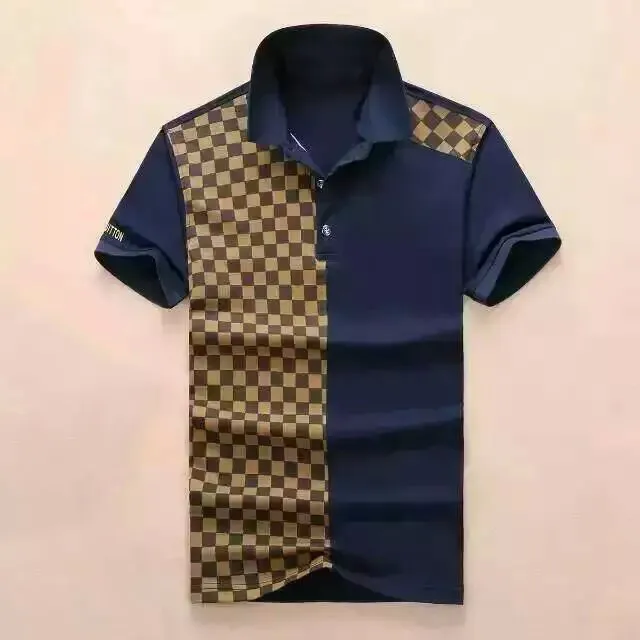 Men Polo shirts mode casual hiphop streetwear borduurbrief gekleurde print heren polos shirts