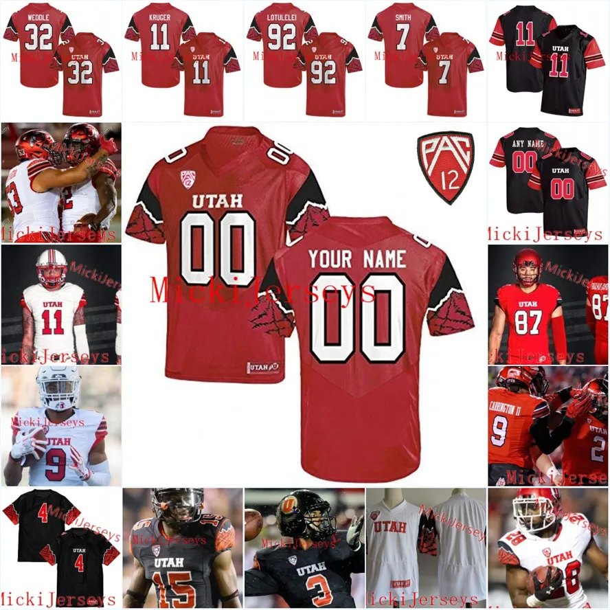 2022 NCAA Custom UU Stitched College Football Jersey 22 Ty Jor dan 7 Cameron Rising 9 Tavion Thomas 0 Devin Lloyd 86 Dalton Kincaid Eric Weddle Julian Blackmon Trikots