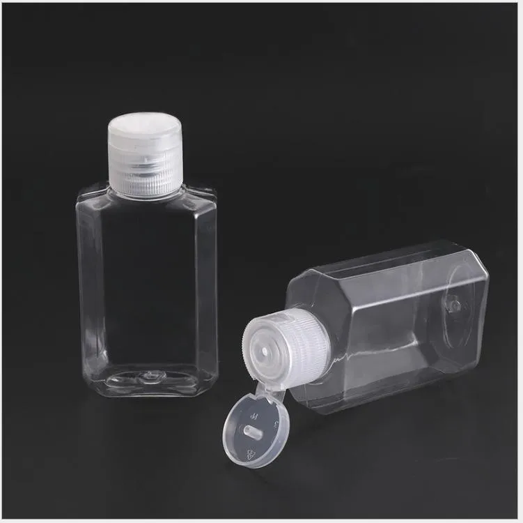 30ml 60ml Empty PET Plastic Bottle with Flip Cap Reusable Containers for Travel Outdoor Camping Business Trip DH9586