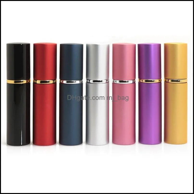 10ml perfume spray bottle divided into conventional portable push parfum bottles metal shell glass liner pae10627