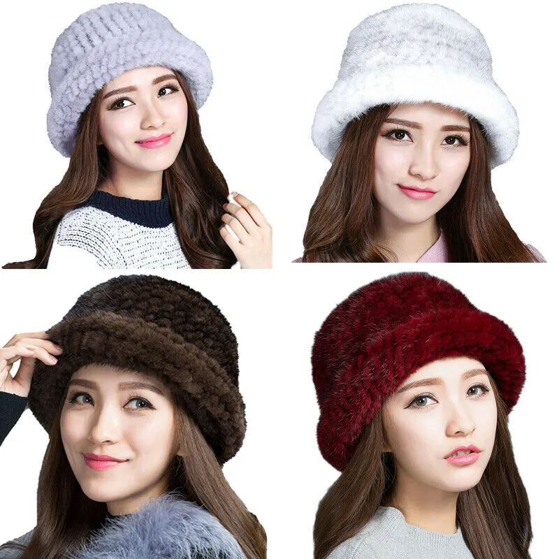 Fox Hats - Gorro de nieve para mujer, de lujo, de piel auténtica, elegante,  con parte superior de piel