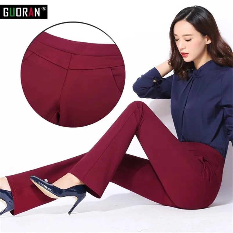 Winter pants women plus size 4XL velvet thicken warm fleece patchwork office OL wear high waist flare pants female trousers 210412