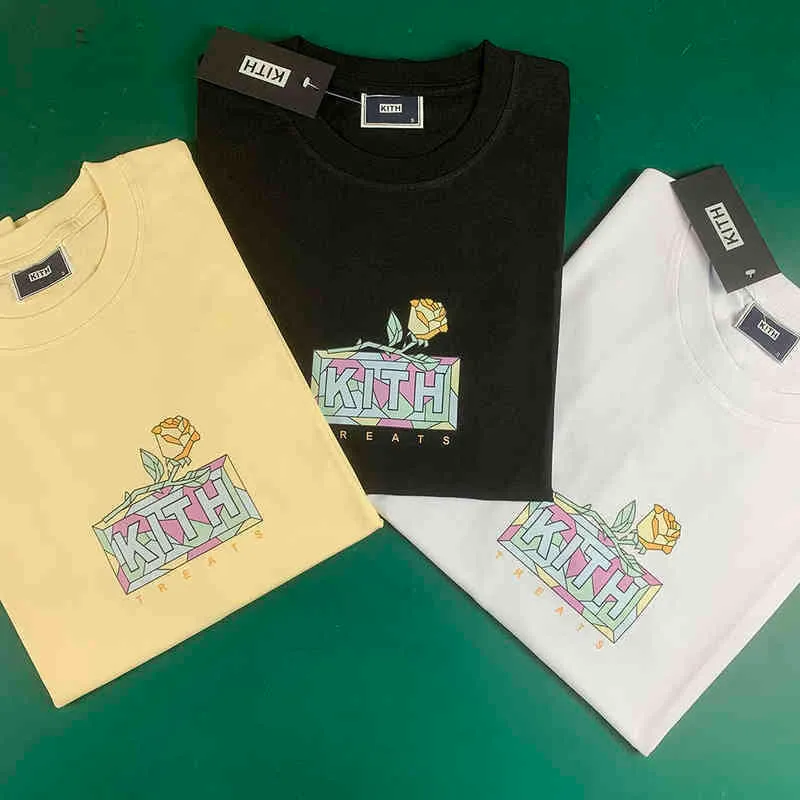 男性用デザイナーTシャツKITHダイアモンド半袖プレーンブラックTシャツファッション衣料ブランドラウンドネックスリムソーシャルスピリットガイハーフマン00011