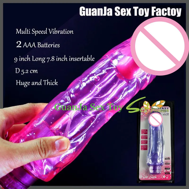 Multi velocità Vibrazione o meno 7-10 pollici Lungo inseribile Big Dildo Vibratore Dick Dong Pene prodotti giocattolo sexy per donna