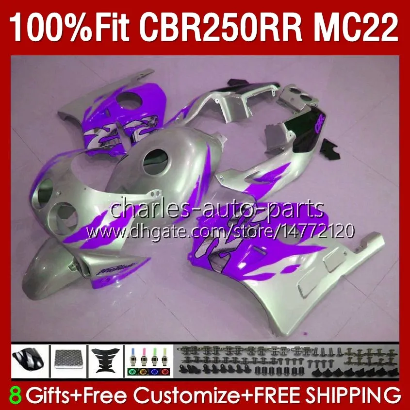 Инъекция MC22 250CC для Honda CBR250 CC CBR 250RR 250 RR Purple Silver 90 91 92 93 94 95 1996 1997 1998 1999 131NO.239 CBR250RR 1990 1991 1992 1993 1995 96 97 98 99