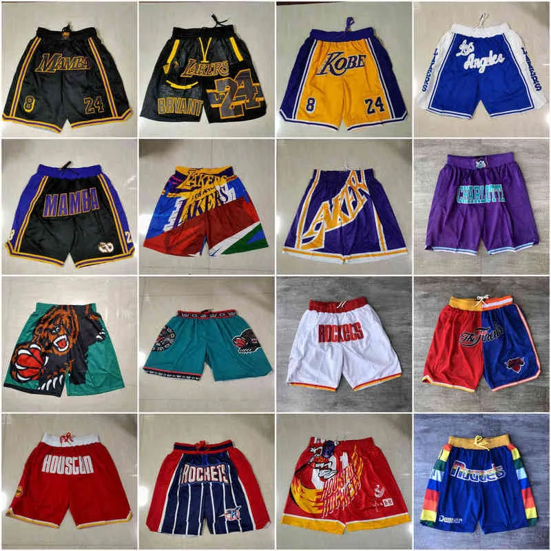 Team Basketball Short Don Co-Branded Sport Shorts Hip Pop Hose mit Tasche Reißverschluss Jogginghose Lila Weiß Schwarz Rot Blau Herren genähtS0QZ