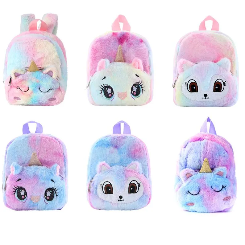 Teblacker Cute Plush Unicorn Toddler Mini Travel Bag Princess Plush  Backpack for Girls 1-6 years(Pink) - Walmart.com