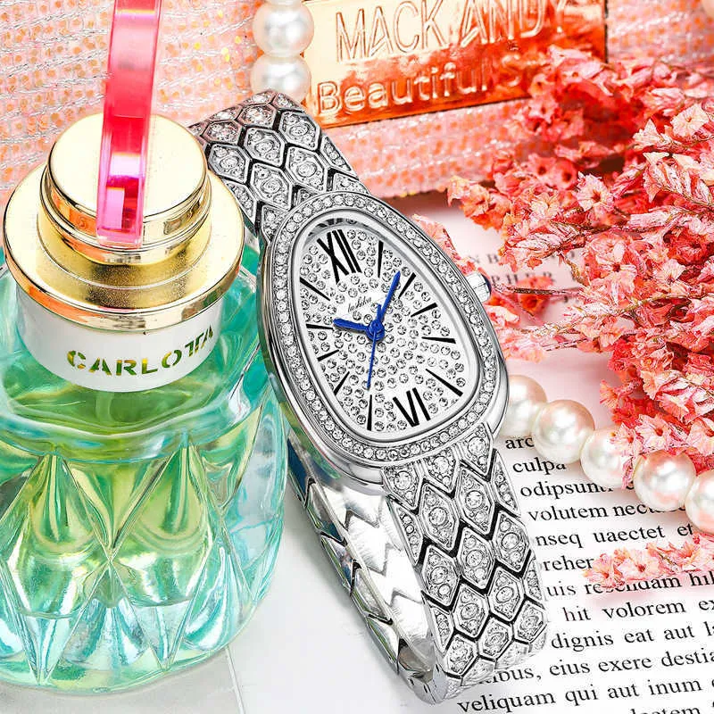 Marca ligera LUSHIKA reloj de pulsera de diamantes de lujo para mujer moda vida Simple relojes de cuarzo impermeables para mujer diseñador femenino