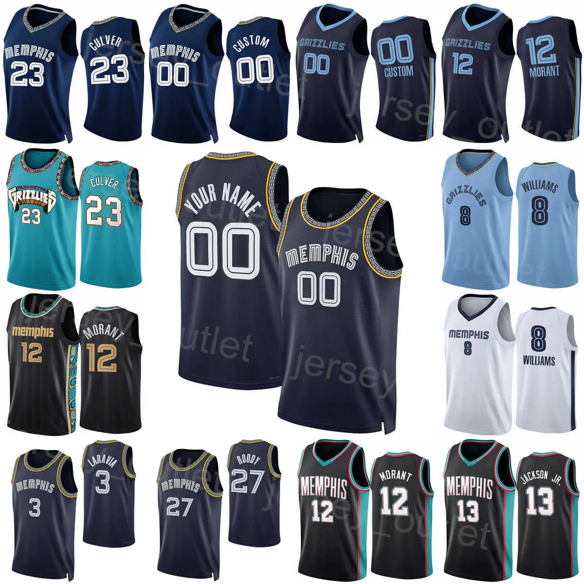 Print Edition Basketball City Earned Desmond Bane Jersey 22 Jaren Jackson Jr 13 Steven Adams 4 Jarrett Culver 23 Ja Morant 12 Dillon Brooks 24 Classic Man Woman