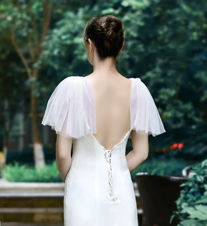 tieshome Elegant Wedding Party Coat with Chiffon Shawl for Wedding and Wraps for Women Wedding Dress With Cape Elegant Chiffon Shawl Wraps For Evening Dresses,  Bridal Capes Lightweight Cover Up For Formal Occasions From Tieshome, $6.34  | DHgate.Com