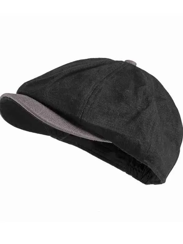 Mâle Aléatoire Réparation Journal Vendeur Casquettes Père Extérieur Casual Escalade Chapeau Lady Mode Bérets Hommes Pur Coton Octogonal Caps 5559Cm J220722