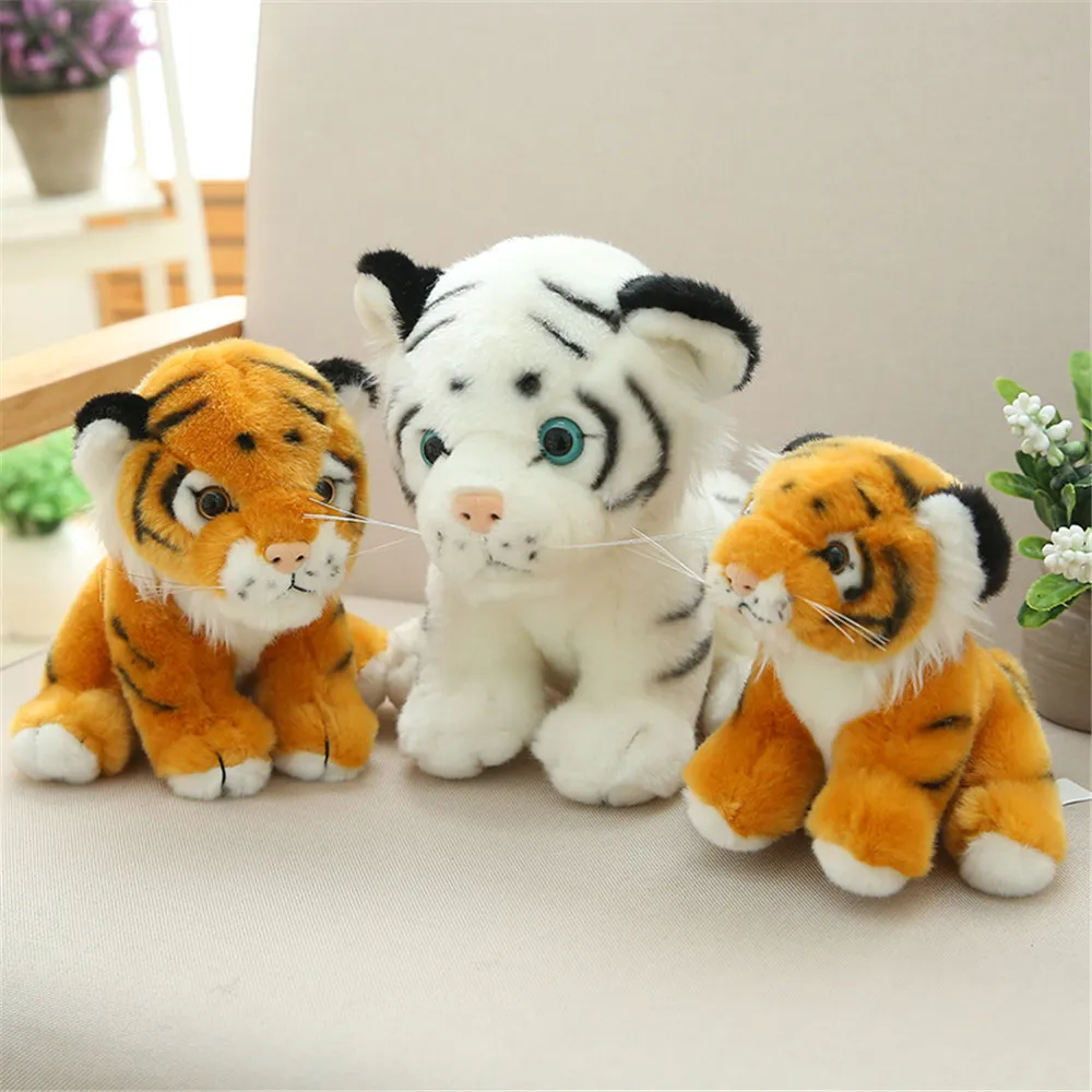 2022 Pchane zwierzęta Plush Nowe piękne 20 cm Symulacja Little Tiger and Lion wypchana zabawka