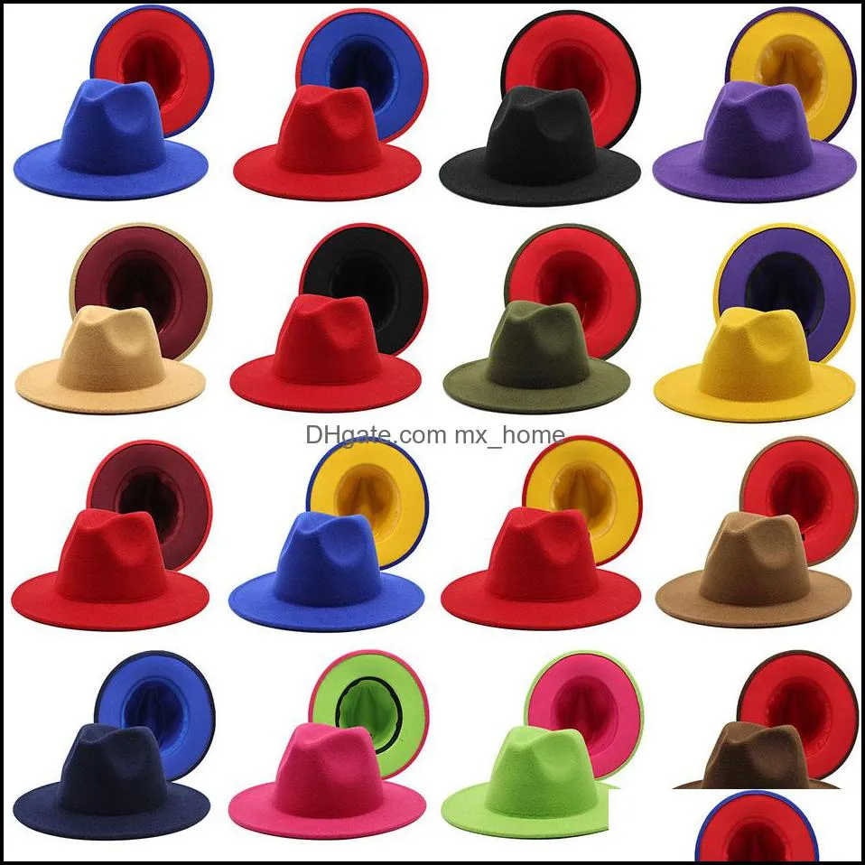 Berretti Cappelli Accessori Neonati Maternità Jazz Cappello formale Lady Feltro Fedora Fashionwork Tesa larga Unisex Trilby Chapeau Dhgcq