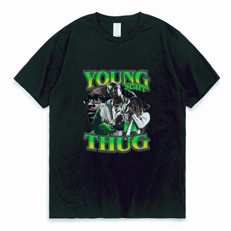 Heren T-shirts Young Thug Hip Hop Rap T-shirt Mannen Vrouwen Kleding Zomer Oversized Grafisch T-shirt Straat Harajuku Mode Tees Korte Mouw T