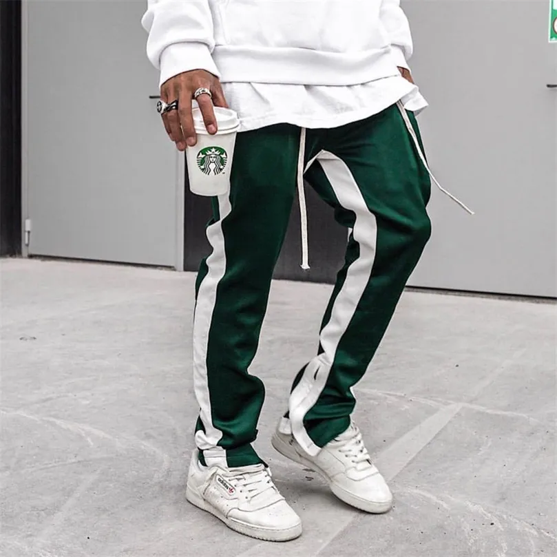 Erkek Joggers Sıradan Pantolon Erkekler Dipler Trailsuit Hip Hop Sokak Giyim Sıska Pantolon Jogger Swearpants Sportswear Track Pants 220622