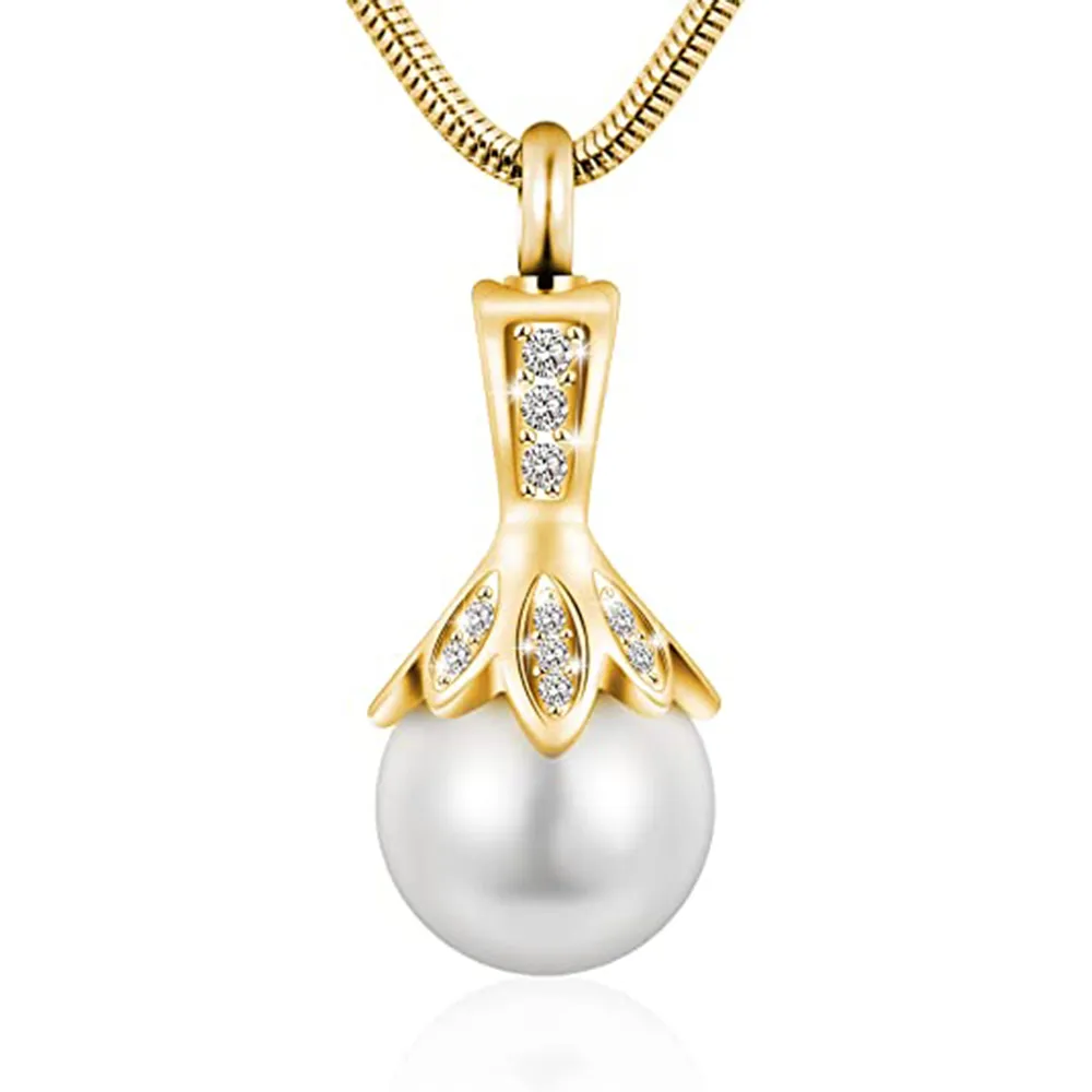 Memorial Pendant Cremation Jewelry for Ashes Pearl Urn Necklace Jewelry Ashes Holder for Women Exquisite Keepsake Gift