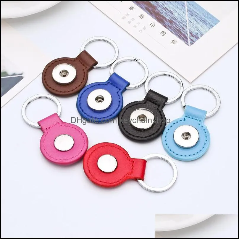 interchangeable ginger snap buttons key rings snaps jewelry leather keychain fashion keychain