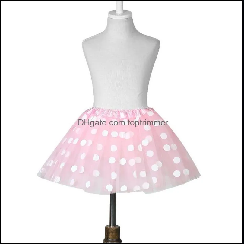 Skirts Kids Girls Tutu Skirt Toddler Polka Dot Tulle Ballet Clothes Children Party Dance Mini Costume1