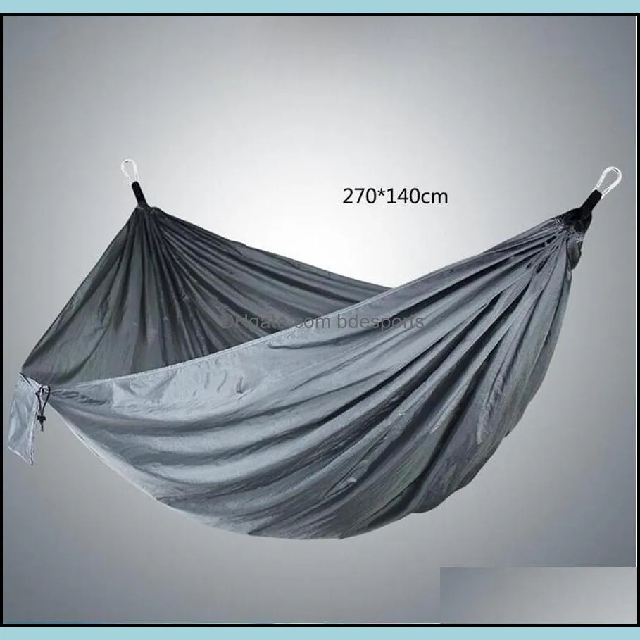 Hammocks Double Lightweight Nylon Hammock Outdoor Parachute Hammock Home Bedroom Lazy Swing Chair Beach Hammocks Campe RRF14231