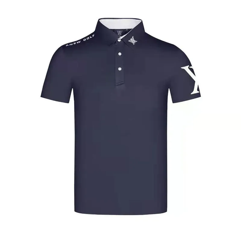 Una maglietta da uomo estiva per abbigliamento da golf, ad asciugatura rapida, traspirante, moda casual, a maniche corte 220712