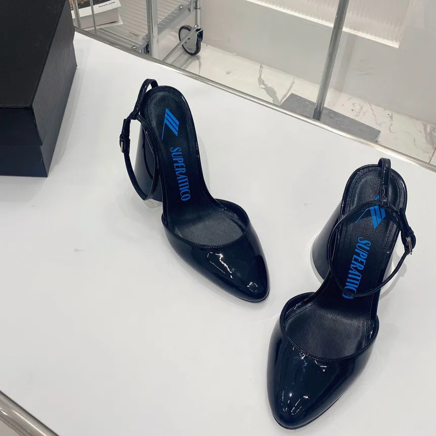 Navy patent block heels outlet