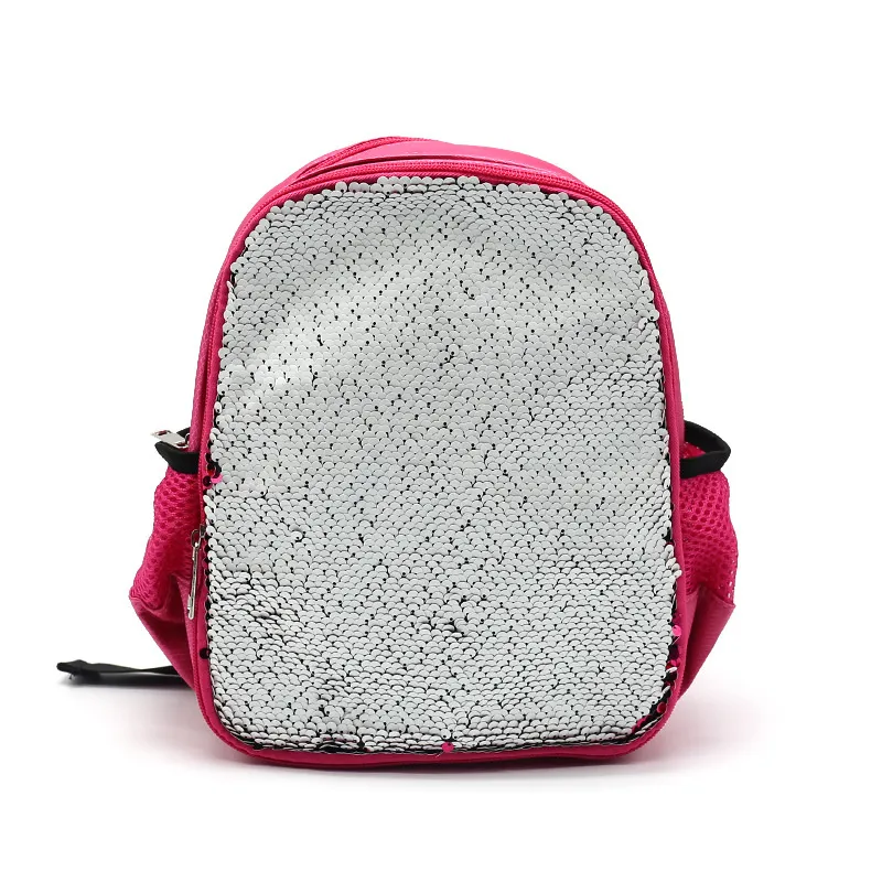 Borsa da scuola con paillettes a sublimazione Zaino per trasferimento di calore vuoto da ufficio Borsa per bambini Borsa regalo fai da te