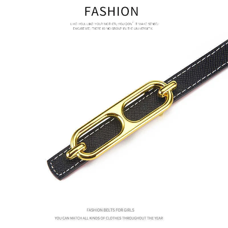 TopSelling New women's leather reversible belt high Quality fashion versatile leisure Jeans Double-sided Belts Classic luxury waistband for girl