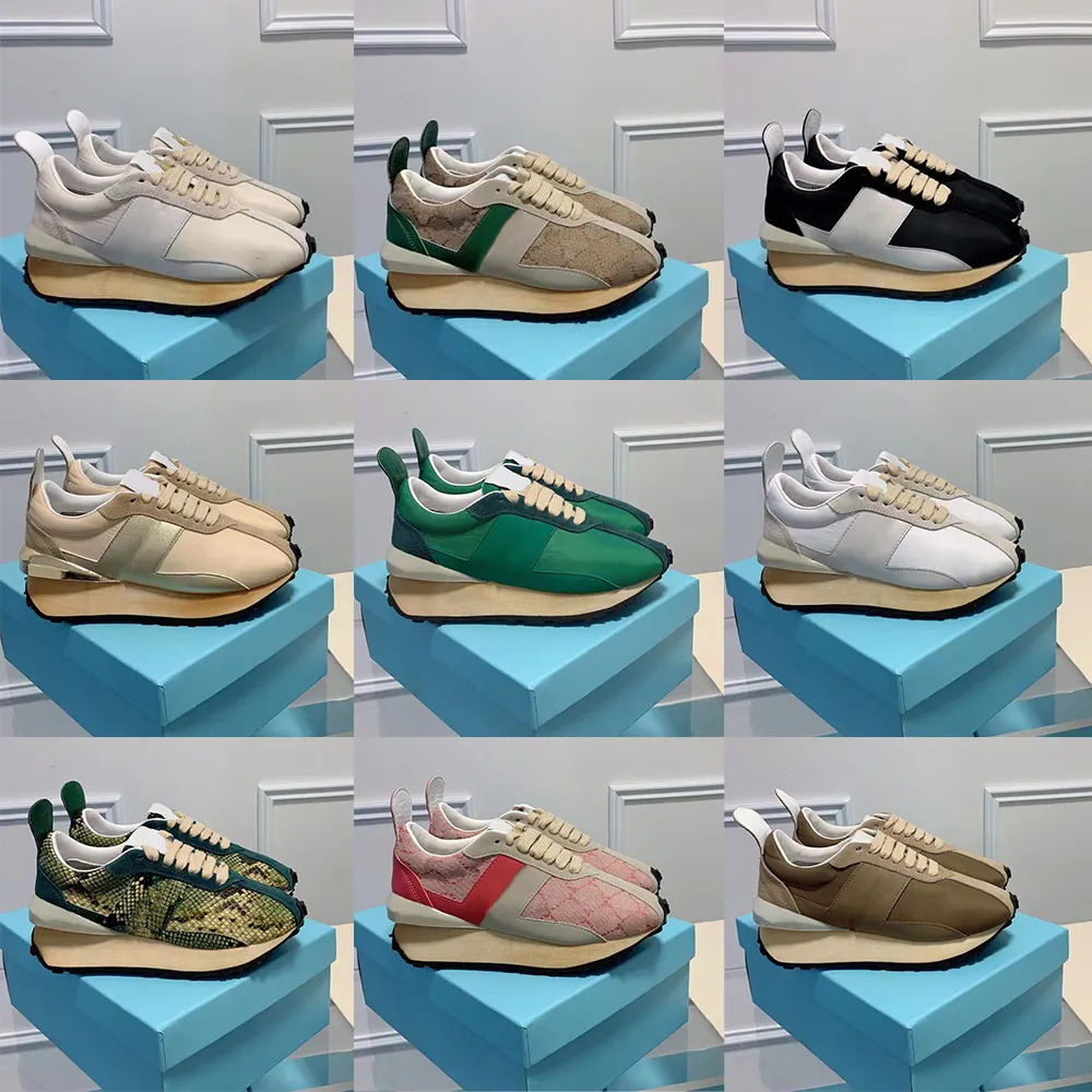 Dam lyxdesigner Retro fritidsskor för lerskridsko Bumpr Bur House Män Dam Mode Catwalksömmar Färg Låga Loafers läder Sneakers som andas