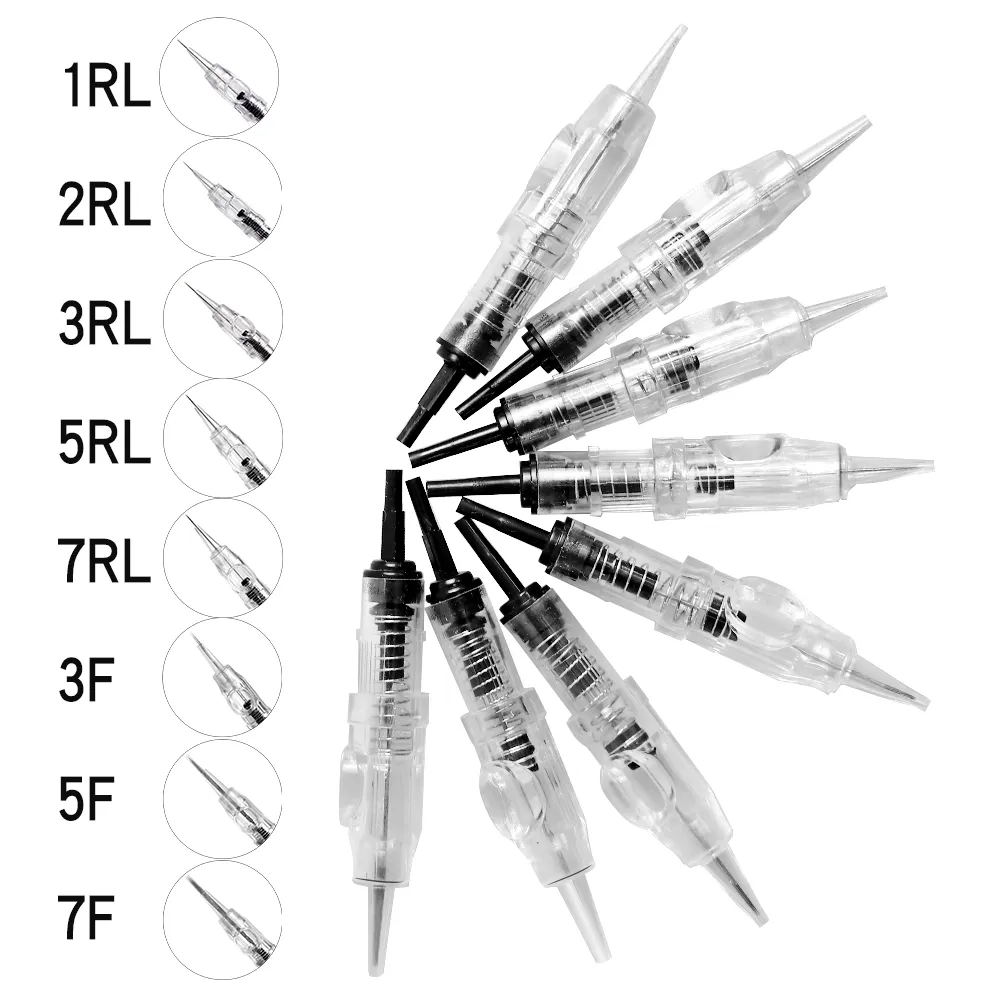 شفاه الحاجب الوشم الإبر 1RL2RL3RL5RL7RL3F57F المعقمة Microblading إبر خرطوشة المكياج الدائمة