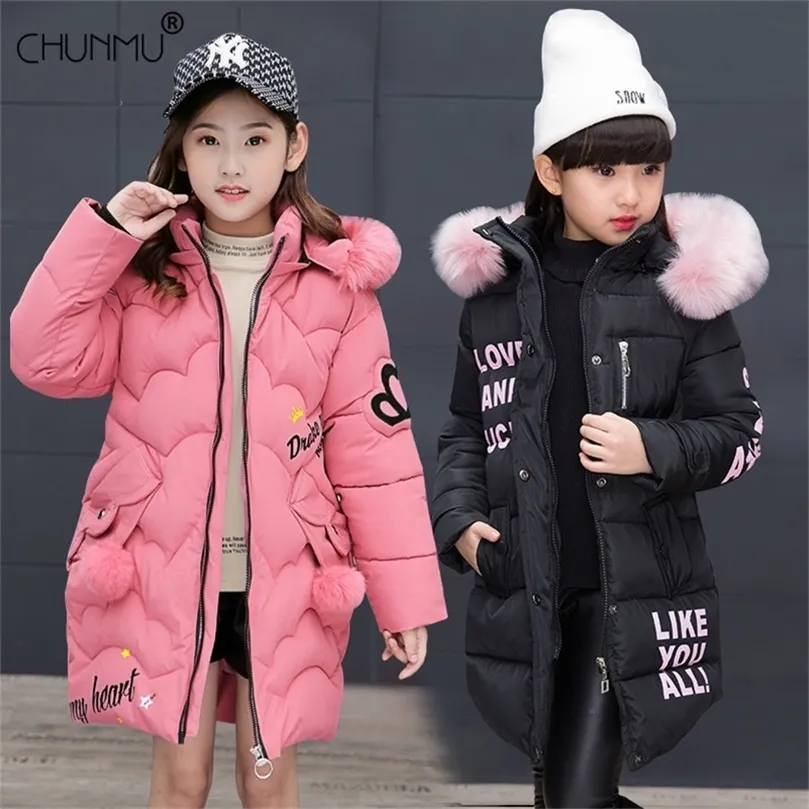 Filles Chaud Manteau D'hiver De Fourrure Artificielle Mode Enfants Veste À Capuche Manteau Pour Fille Survêtement Filles Vêtements 3-12 Ans LJ201128