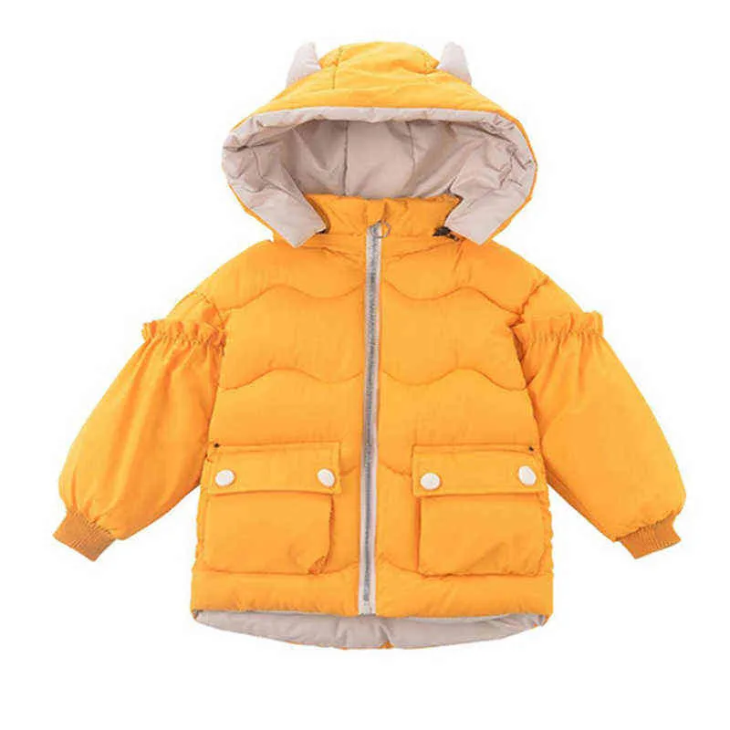 2021 automne à capuche enfants doudounes pour filles couleur bonbon chaud enfants vestes d'hiver bébé filles 2-6 ans vêtements d'extérieur J220718