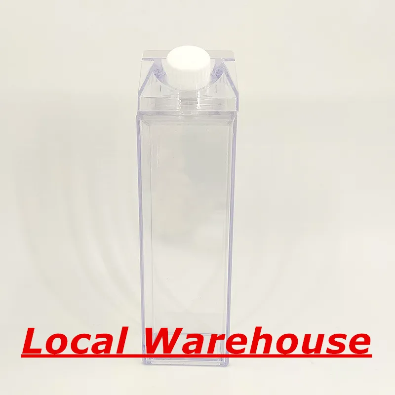 Local Warehouse 17oz Clear Milk Water Bottles 500ml PP&PS Tumblers 7color Plastic Drinking Wine Cup BPA Free Kettle A12