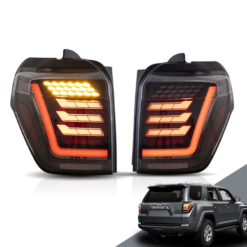 Ein Satz Auto Rücklicht LED Nebel Lauf Parkplatz Lichter Für Toyota 4RUNNER Transparent/Braun DRL Reverse Hinten Lampe