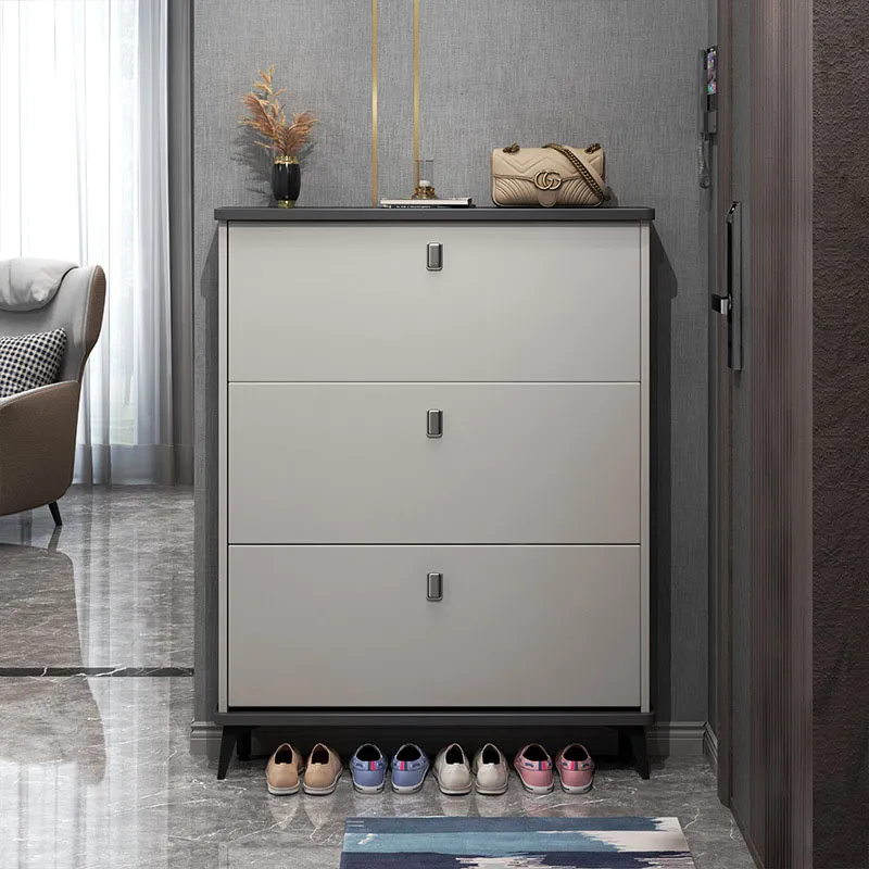 Furniture Entrance cabinet Italian-style ultra-thin home door large-capacity tipping bucket-type simple modern storage shoe rack