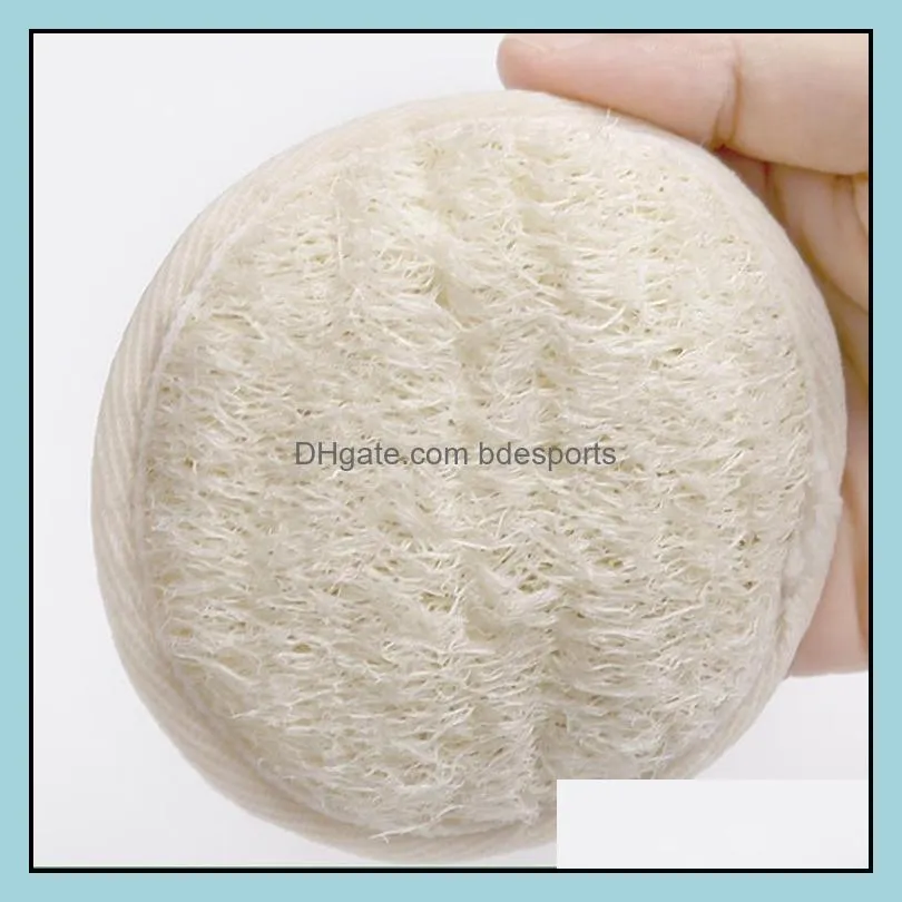 Loofah Round Cleansing Bath Face Luffa Facial Complexion Skin Disc Disk PadsMale Female face and brush