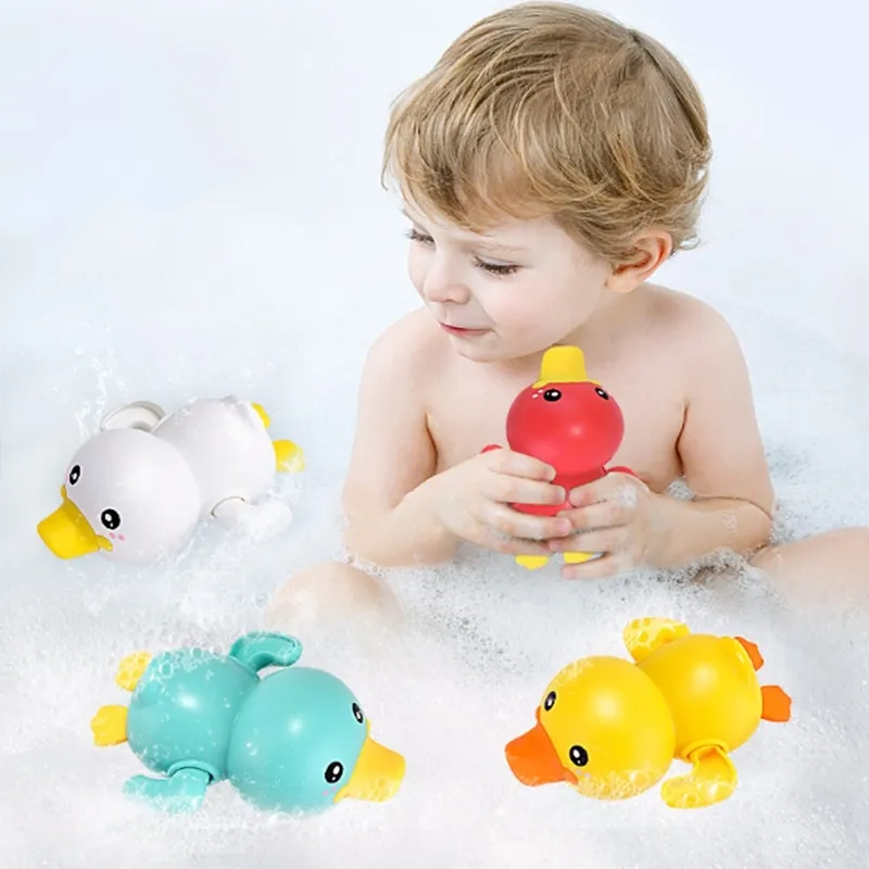Party bevorzugt Kid Geschenke Sommer Baby Bad Spielzeug Dusche Baby Uhrenkram Schwimmkinder spielen Wasser süßes kleines Ente Badebadespielzeug für lk001134