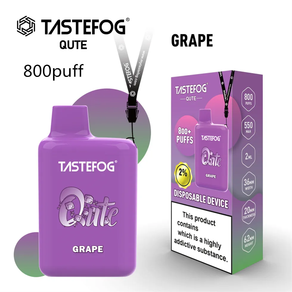 Tastefogオリジナルの使い捨てベイプキット800Puff2ml電子タバコ2％NC 15FLAVORS無料配送