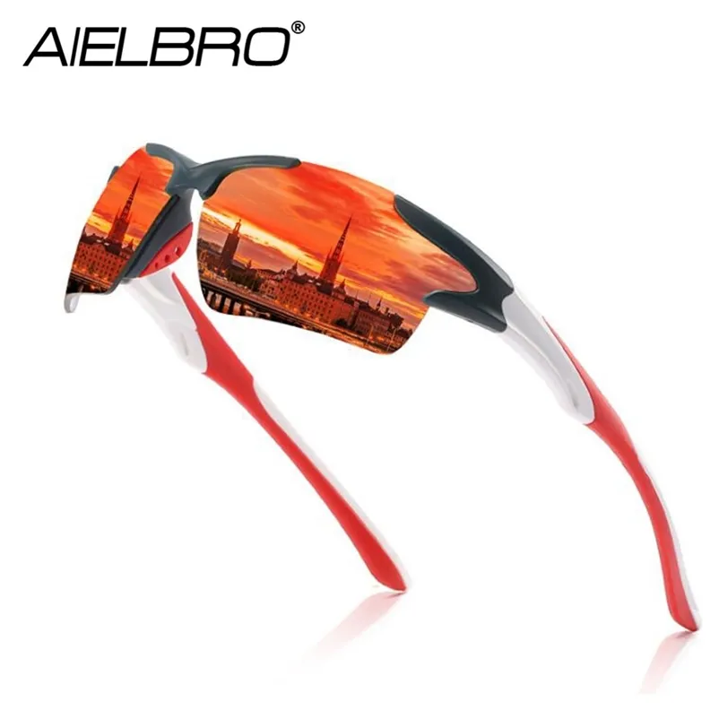 Aielbro Cycling Men S Kullowe okulary przeciwsłoneczne Outdoor Sports Man Kieliszki do roweru 220624