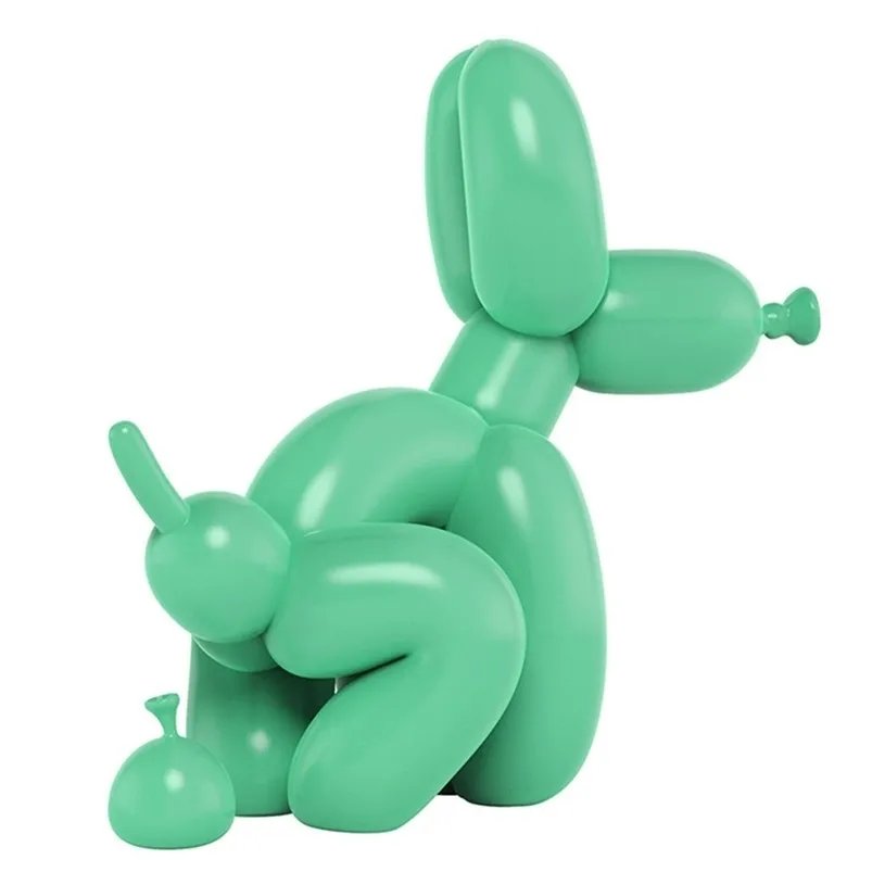 Art Pooping Dog Sculpture Resin Craft Abstract Geometric Figurine Statue Living Room Home Decor Valentine s Gift R1730 T200624