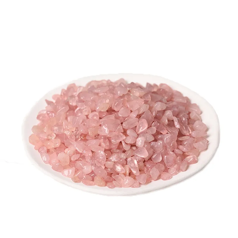 Crystal Gravel Arts Meervoudige kleur Natural Crushed Quartz voor DIY Healing Essential Oil Flessen Roze, Amethist, Fluoriet, Tijgeroog, Obsidiaan, Citrien Long 7-9mm