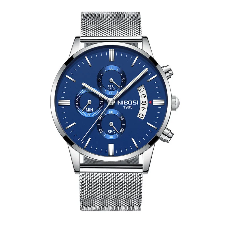 WatchSC - Дизайнер 43 мм красочные кварцевые кожаные часы из нержавеющей стали Puhuo021