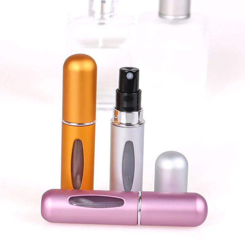 Sprayers 5ml perfume bottle sub-bottling bottom-filling self-pump recyclable refillable spray high-end portable cosmetic bottle Wholesale Discount In Stock 01