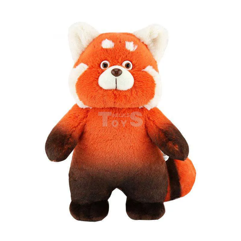 Cartoon rood 35 cm draaien speelgoed kawaii beer knuffels anime perifeer schattig dieren rode panda pluche speelgoed poppen geschenken voor kinderen