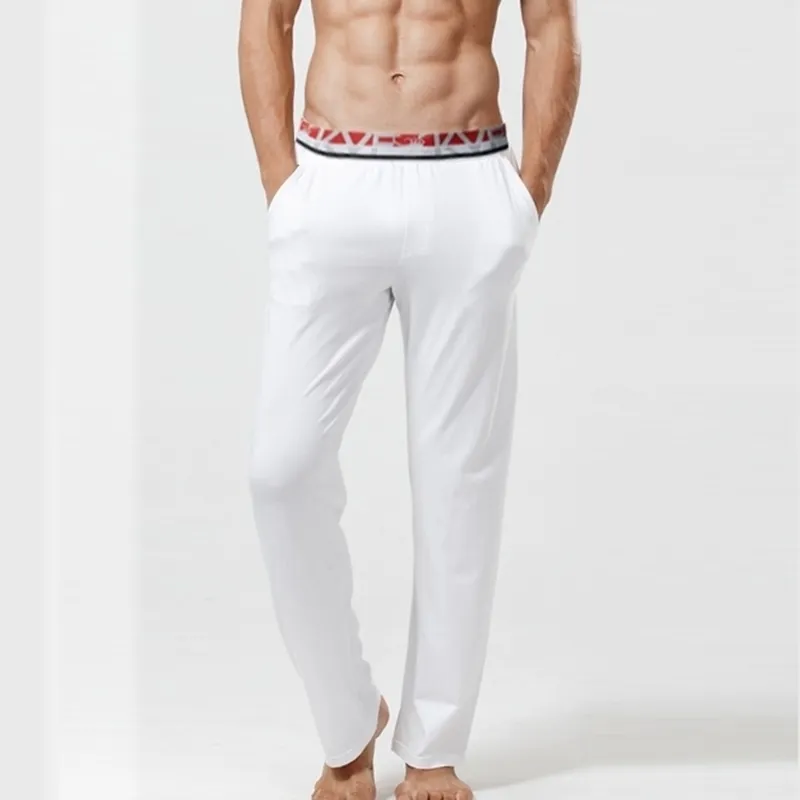 Mens Sleep Bottoms Modal Mens Underwear Pajamas Trousers Long John Spandex Autumn Style Comfortable 201109