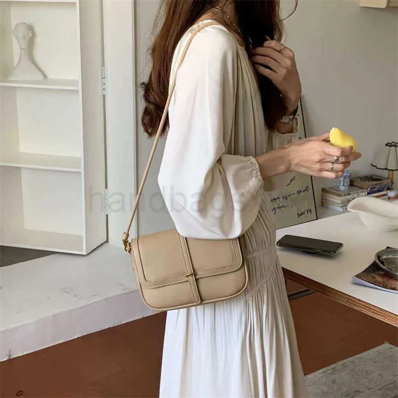HBP Designer Bags handbag Flip buckle bag 2022 spring new Korean version solid color simple leisure Single Shoulder Messenger Bag for women