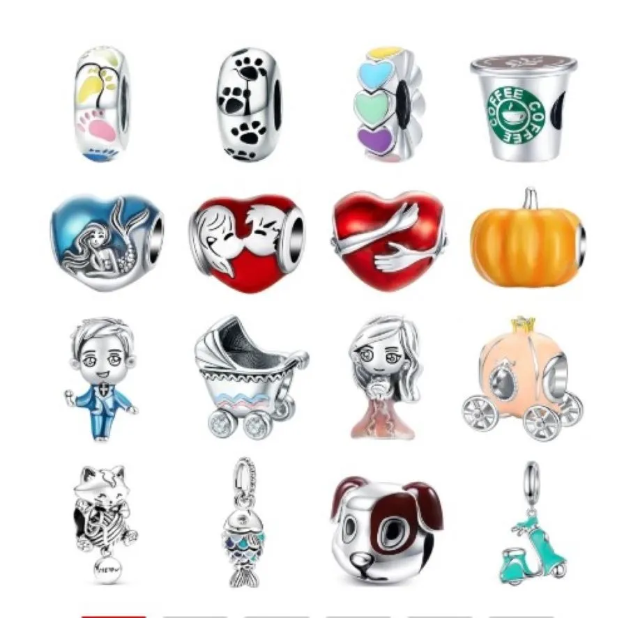 Atacado 20pcs Barefoot Princess Pumpkin Car veículo elétrico veículo elétrico Charms de prata Pingente Fit Fit Pandora Bracelet