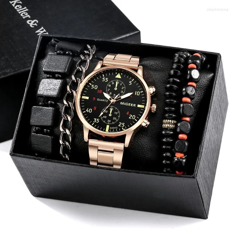Нарученные часы мужские часы модные спортивные браслеты набор чернокожи
